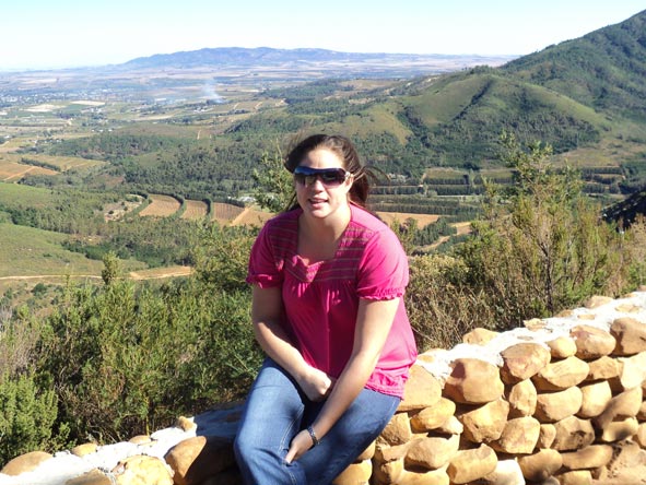 Shelley Hess - admiring the beautiful Cape Winelands